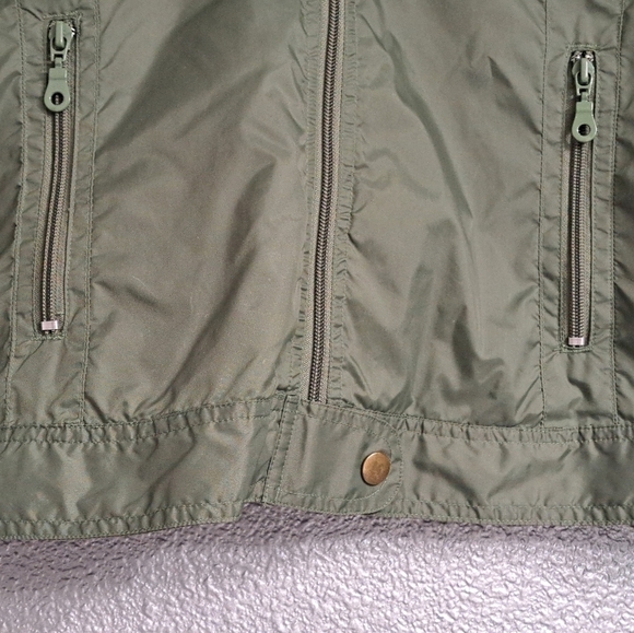 Hurley Olive Green Hooded Windbreaker   Size L - Picture 2 of 12